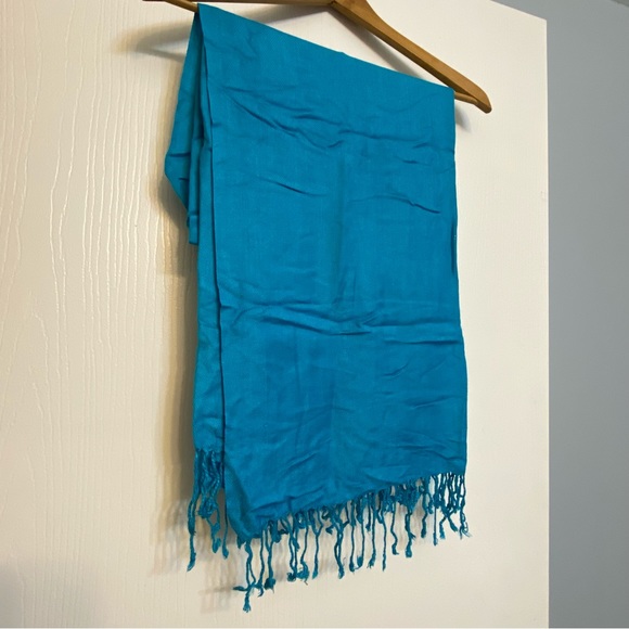 Batch of 6 Pashmina Style Scarves in Cool Tones: purples and blues, one size - Picture 1 of 11